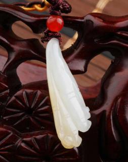 今益坊和田玉白玉小佛手挂件1306121371