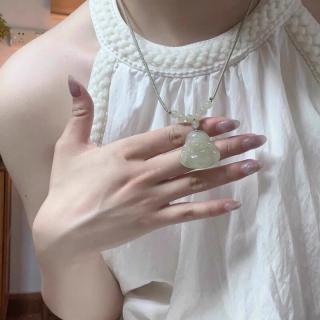 蕾虞梦保真天然和田玉弥勒佛吊坠女玉佛头玉坠项链小佛公玉石玉佩挂件