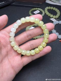 黄白渐变单圈手串